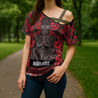 Aotearoa Iwi Ngati Awa Cross Shoulder Shirt Maori Wharenui House Tribal Pattern LT9 - Polynesian Pride