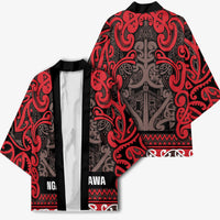 Aotearoa Iwi Ngati Awa Kimono Maori Wharenui House Tribal Pattern LT9 - Polynesian Pride