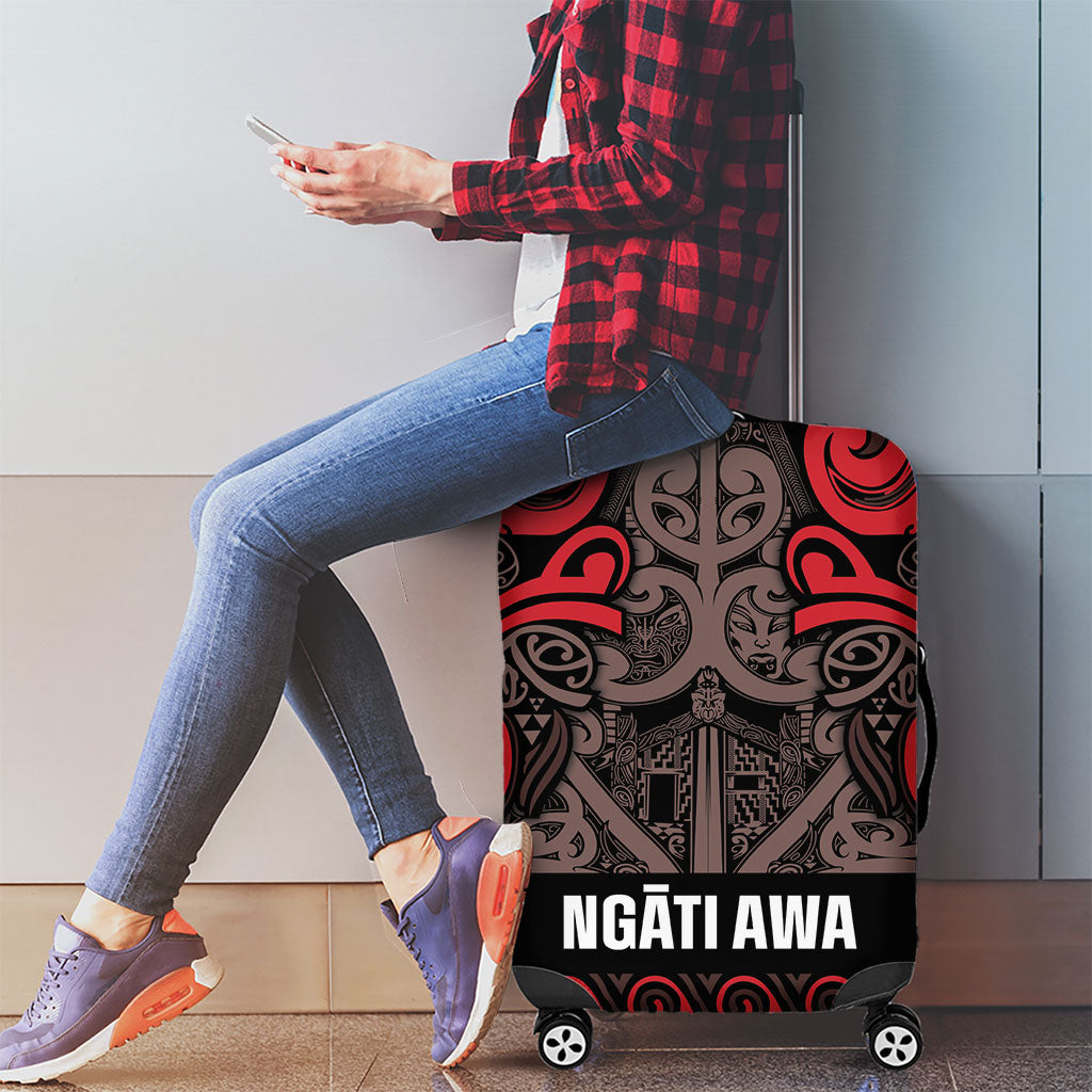 Aotearoa Iwi Ngati Awa Luggage Cover Maori Wharenui House Tribal Pattern LT9 - Polynesian Pride
