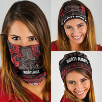 Aotearoa Iwi Ngati Awa Neck Gaiter Maori Wharenui House Tribal Pattern LT9 - Polynesian Pride