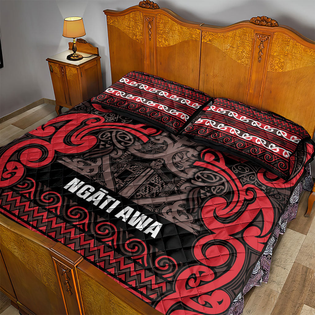 Aotearoa Iwi Ngati Awa Quilt Bed Set Maori Wharenui House Tribal Pattern LT9 - Polynesian Pride