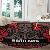 Aotearoa Iwi Ngati Awa Round Carpet Maori Wharenui House Tribal Pattern LT9 - Polynesian Pride