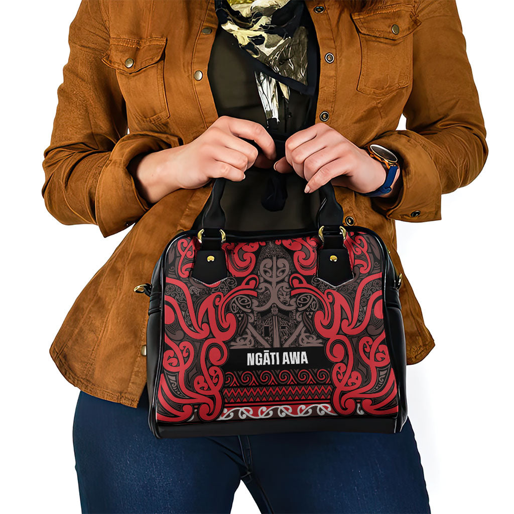 Aotearoa Iwi Ngati Awa Shoulder Handbag Maori Wharenui House Tribal Pattern LT9 - Polynesian Pride