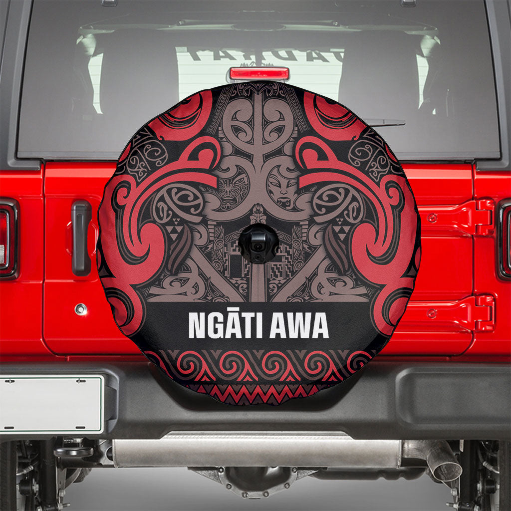 Aotearoa Iwi Ngati Awa Spare Tire Cover Maori Wharenui House Tribal Pattern LT9 - Polynesian Pride