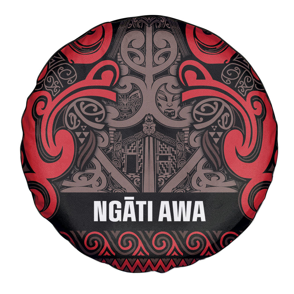 Aotearoa Iwi Ngati Awa Spare Tire Cover Maori Wharenui House Tribal Pattern LT9 - Polynesian Pride