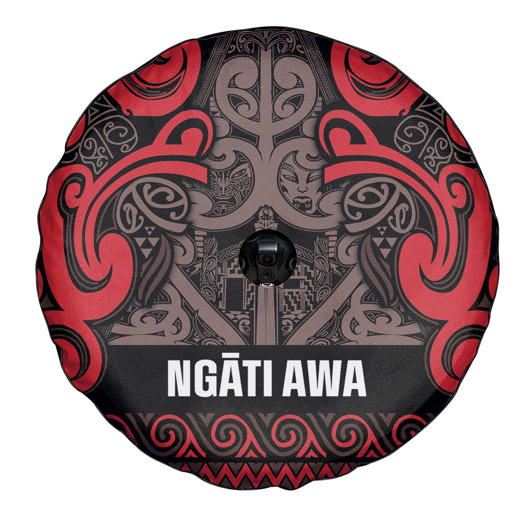 Aotearoa Iwi Ngati Awa Spare Tire Cover Maori Wharenui House Tribal Pattern LT9 - Polynesian Pride