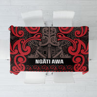 Aotearoa Iwi Ngati Awa Tablecloth Maori Wharenui House Tribal Pattern LT9 Red - Polynesian Pride