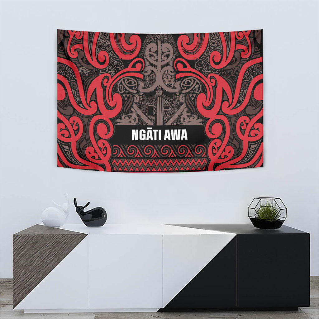 Aotearoa Iwi Ngati Awa Tapestry Maori Wharenui House Tribal Pattern LT9 - Polynesian Pride