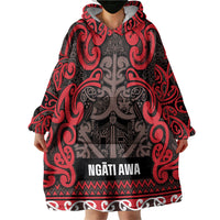 Aotearoa Iwi Ngati Awa Wearable Blanket Hoodie Maori Wharenui House Tribal Pattern LT9 - Polynesian Pride
