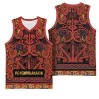 Aotearoa Iwi Rongowhakaata Basketball Jersey Maori Wharenui House Tribal Pattern LT9 - Polynesian Pride