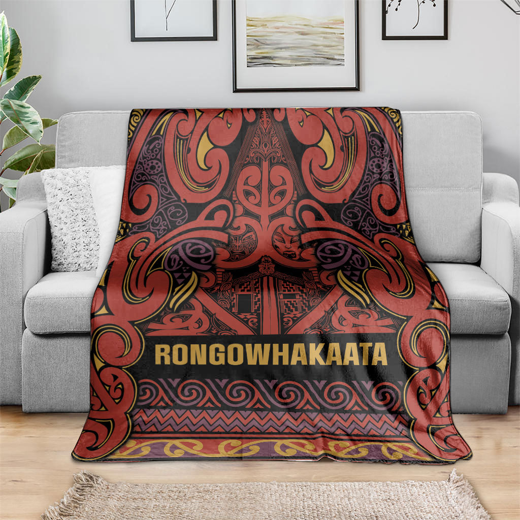 Aotearoa Iwi Rongowhakaata Blanket Maori Wharenui House Tribal Pattern LT9 - Polynesian Pride