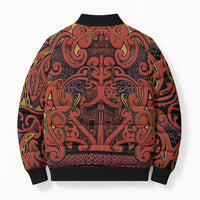Aotearoa Iwi Rongowhakaata Bomber Puffer Jacket Maori Wharenui House Tribal Pattern LT9 - Polynesian Pride