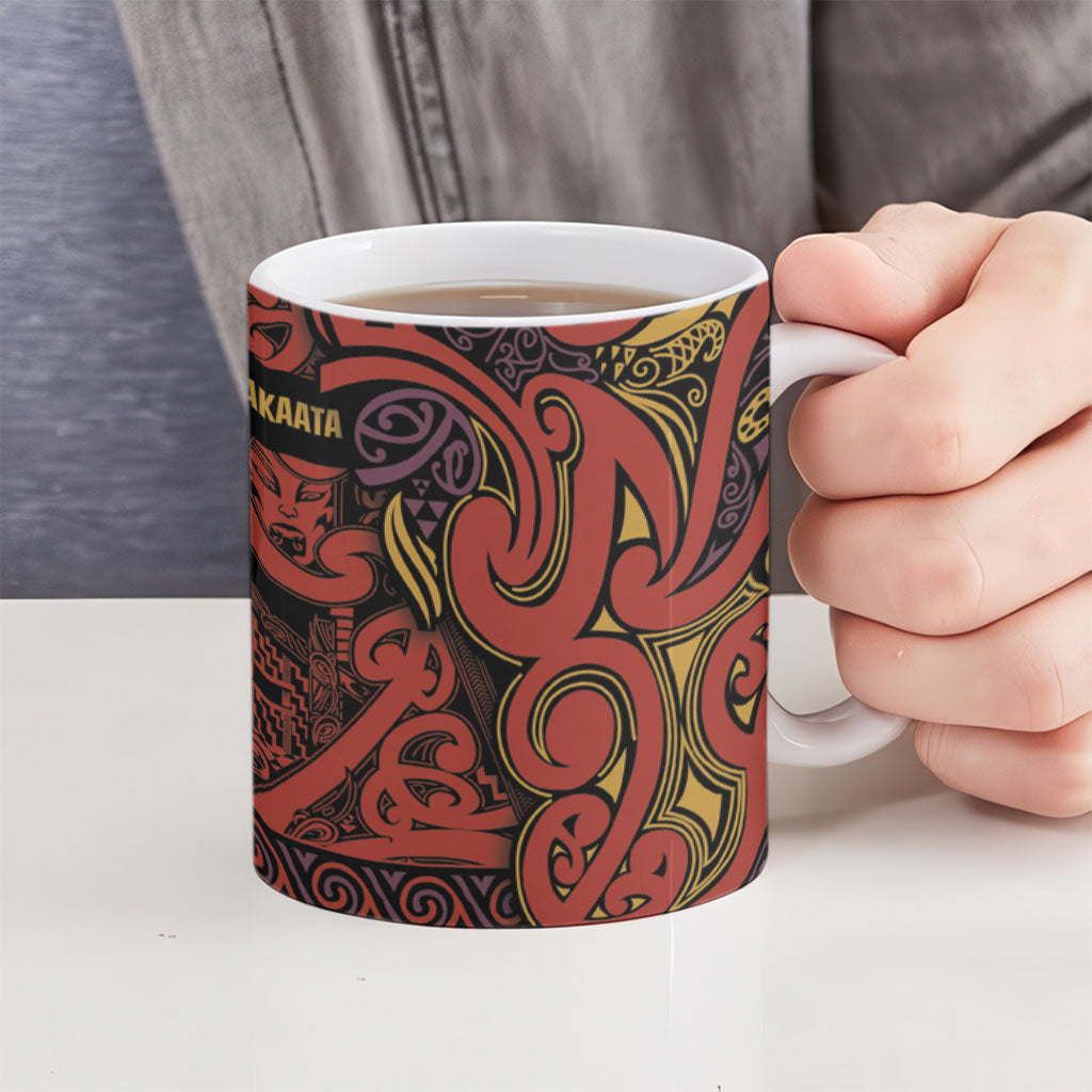 Aotearoa Iwi Rongowhakaata Ceramic Mug Maori Wharenui House Tribal Pattern LT9 - Polynesian Pride