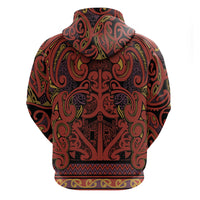 Aotearoa Iwi Rongowhakaata Hoodie Maori Wharenui House Tribal Pattern LT9 - Polynesian Pride