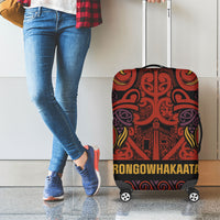 Aotearoa Iwi Rongowhakaata Luggage Cover Maori Wharenui House Tribal Pattern LT9 - Polynesian Pride