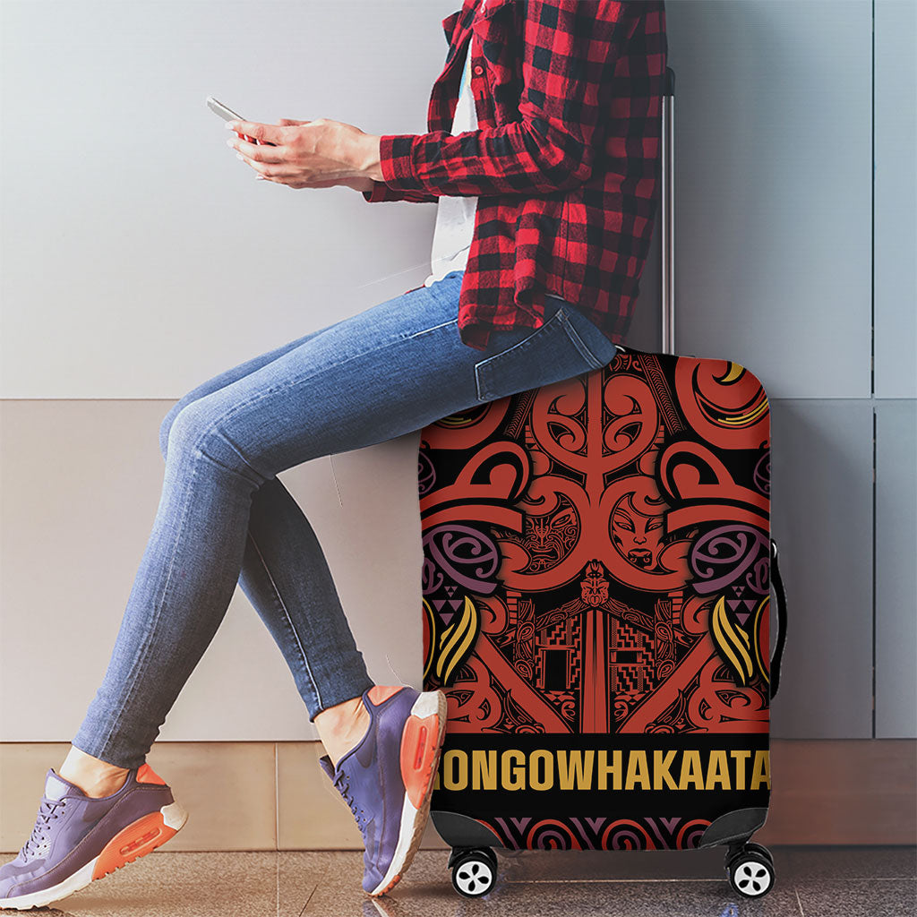 Aotearoa Iwi Rongowhakaata Luggage Cover Maori Wharenui House Tribal Pattern LT9 - Polynesian Pride