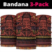 Aotearoa Iwi Rongowhakaata Neck Gaiter Maori Wharenui House Tribal Pattern LT9 package One Size: 25*50cm Brick Red - Polynesian Pride