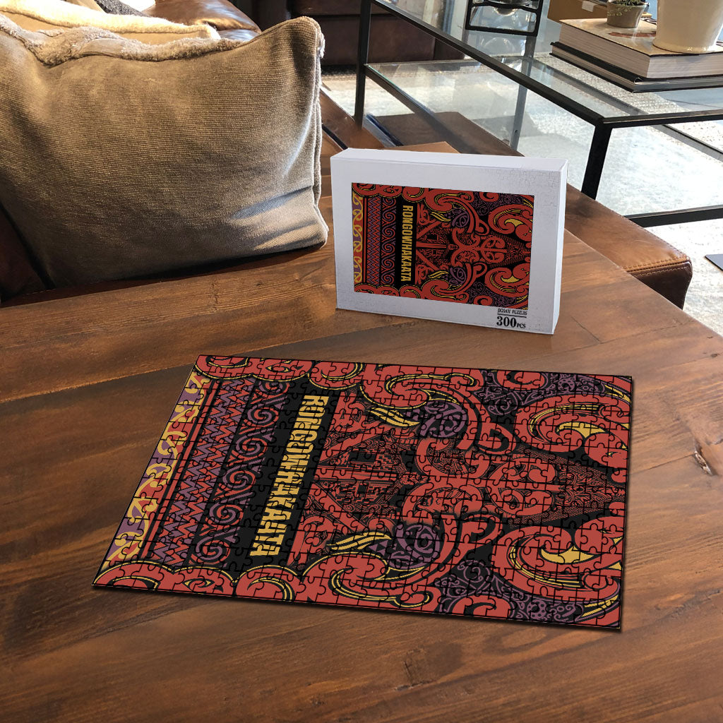 Aotearoa Iwi Rongowhakaata Puzzle Maori Wharenui House Tribal Pattern LT9 - Polynesian Pride