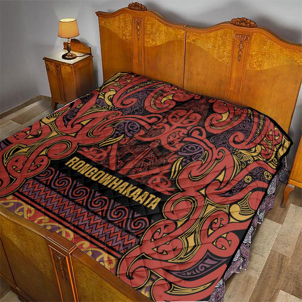 Aotearoa Iwi Rongowhakaata Quilt Maori Wharenui House Tribal Pattern LT9 - Polynesian Pride