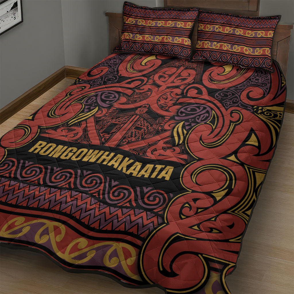 Aotearoa Iwi Rongowhakaata Quilt Bed Set Maori Wharenui House Tribal Pattern LT9 - Polynesian Pride