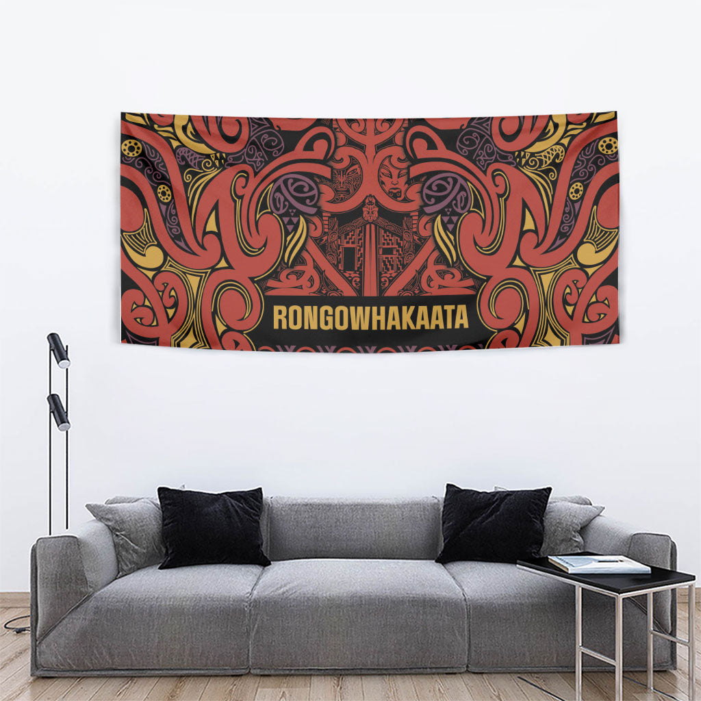 Aotearoa Iwi Rongowhakaata Tapestry Maori Wharenui House Tribal Pattern LT9 - Polynesian Pride