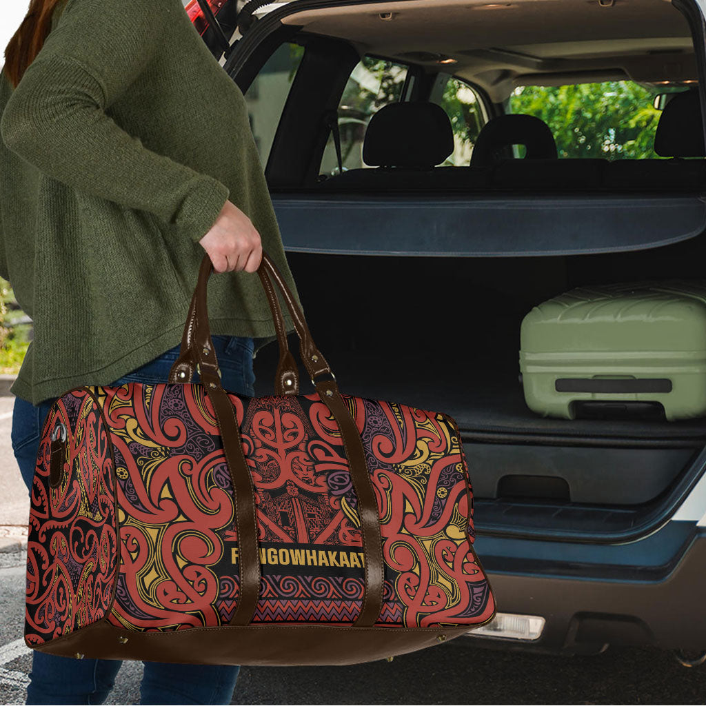 Aotearoa Iwi Rongowhakaata Travel Bag Maori Wharenui House Tribal Pattern LT9 - Polynesian Pride