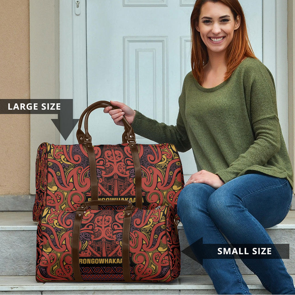 Aotearoa Iwi Rongowhakaata Travel Bag Maori Wharenui House Tribal Pattern LT9 - Polynesian Pride