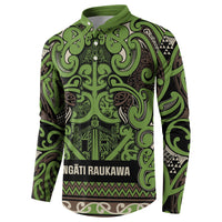 Aotearoa Iwi Ngati Raukawa Button Sweatshirt Maori Wharenui House Tribal Pattern LT9 - Polynesian Pride