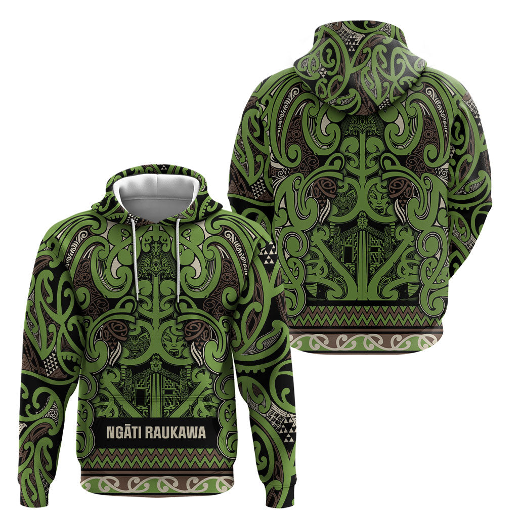 Aotearoa Iwi Ngati Raukawa Hoodie Maori Wharenui House Tribal Pattern LT9 - Polynesian Pride