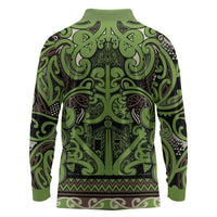 Aotearoa Iwi Ngati Raukawa Long Sleeve Polo Shirt Maori Wharenui House Tribal Pattern LT9 - Polynesian Pride