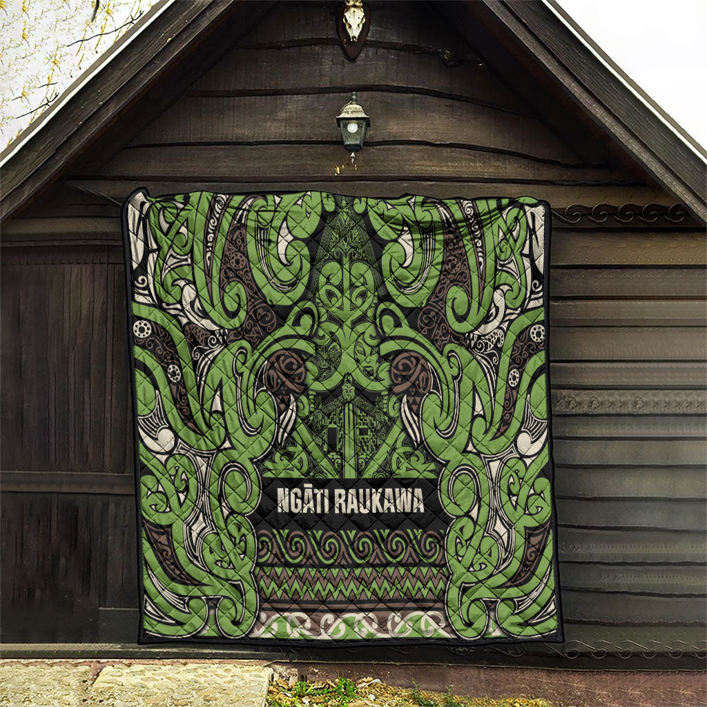 Aotearoa Iwi Ngati Raukawa Quilt Maori Wharenui House Tribal Pattern LT9 - Polynesian Pride