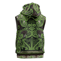 Aotearoa Iwi Ngati Raukawa Sleeveless Hoodie Maori Wharenui House Tribal Pattern LT9 - Polynesian Pride