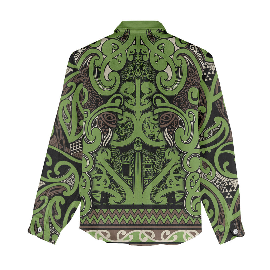 Aotearoa Iwi Ngati Raukawa Women Casual Shirt Maori Wharenui House Tribal Pattern LT9 - Polynesian Pride