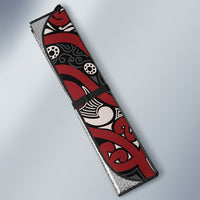 Aotearoa Iwi Ngati Toa Auto Sun Shade Maori Wharenui House Tribal Pattern LT9 - Polynesian Pride