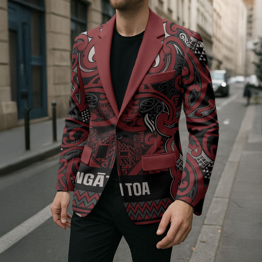 Aotearoa Iwi Ngati Toa Blazer Maori Wharenui House Tribal Pattern LT9 - Polynesian Pride