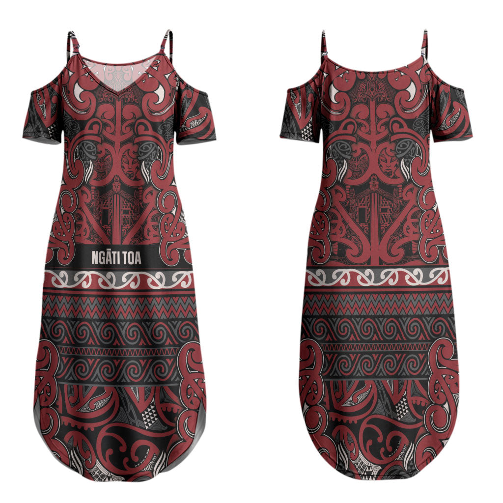 Aotearoa Iwi Ngati Toa Couples Matching Summer Maxi Dress and Hawaiian Shirt Maori Wharenui House Tribal Pattern LT9 - Polynesian Pride