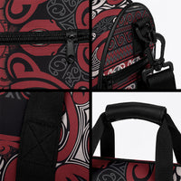 Aotearoa Iwi Ngati Toa Duffle Bag Maori Wharenui House Tribal Pattern