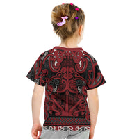 Aotearoa Iwi Ngati Toa Kid T Shirt Maori Wharenui House Tribal Pattern LT9 - Polynesian Pride
