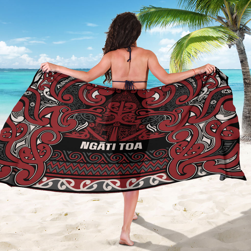 Aotearoa Iwi Ngati Toa Sarong Maori Wharenui House Tribal Pattern LT9 - Polynesian Pride