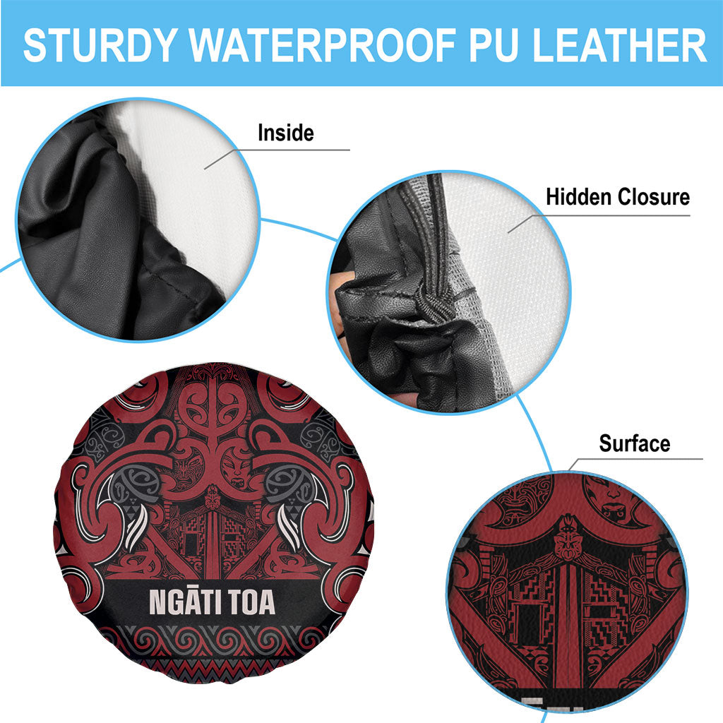 Aotearoa Iwi Ngati Toa Spare Tire Cover Maori Wharenui House Tribal Pattern LT9 - Polynesian Pride