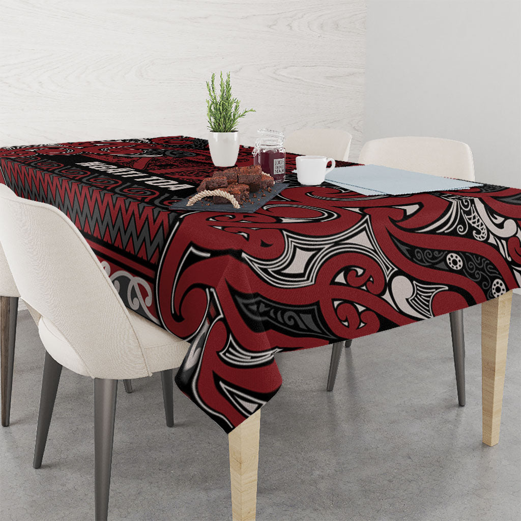 Aotearoa Iwi Ngati Toa Tablecloth Maori Wharenui House Tribal Pattern LT9 - Polynesian Pride
