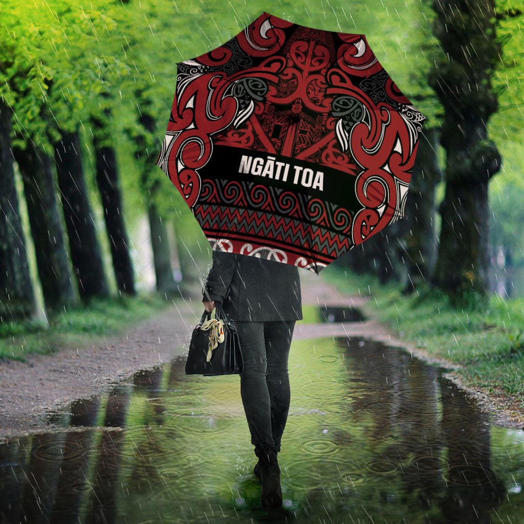 Aotearoa Iwi Ngati Toa Umbrella Maori Wharenui House Tribal Pattern LT9 - Polynesian Pride