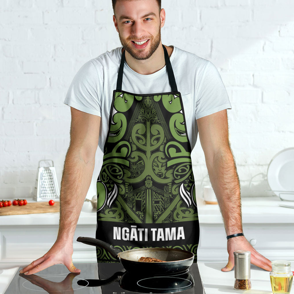 Aotearoa Iwi Ngāti Tama ki Taranaki Trust Apron Maori Wharenui House Tribal Pattern LT9 - Polynesian Pride