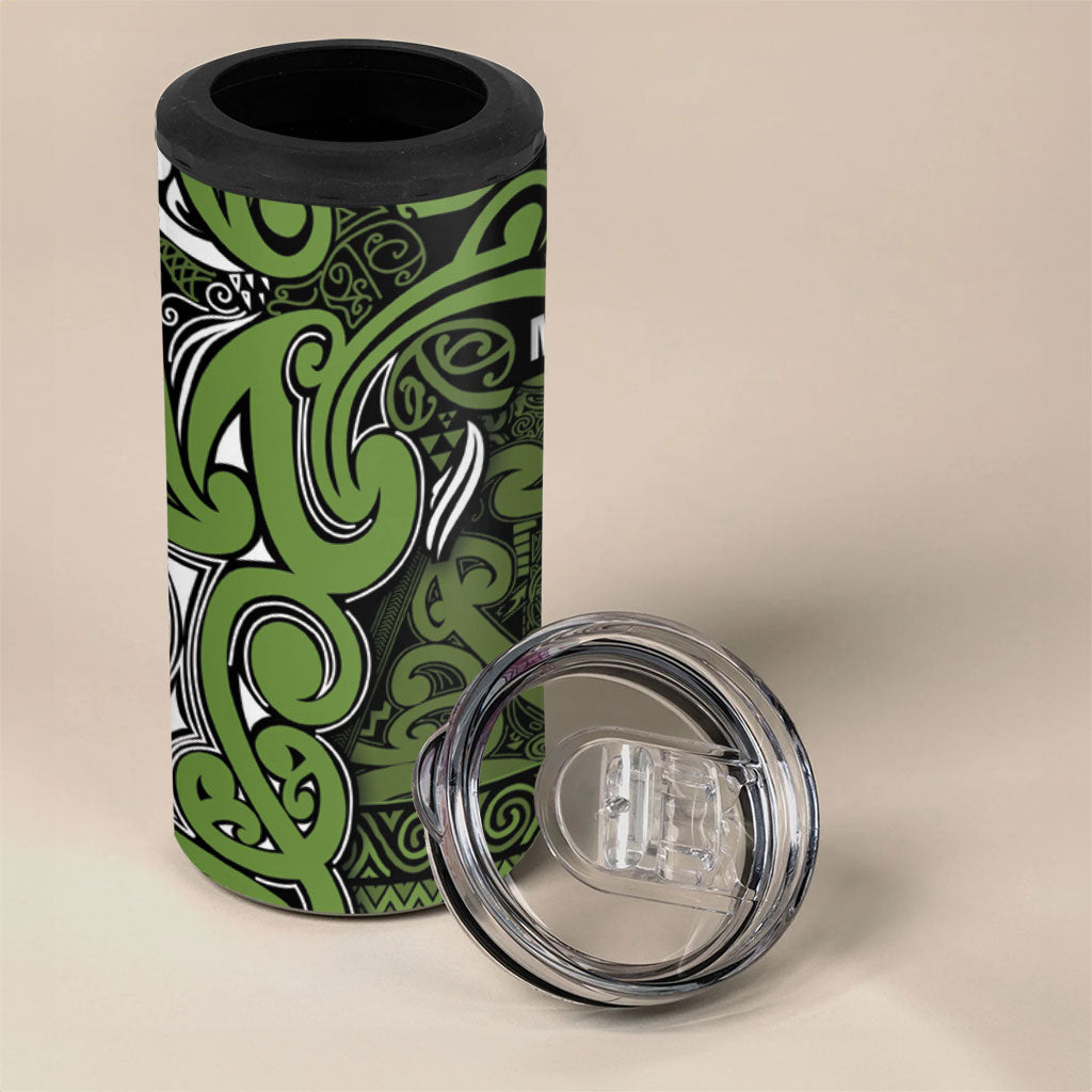 Aotearoa Iwi Ngāti Tama ki Taranaki Trust 4 in 1 Can Cooler Tumbler Maori Wharenui House Tribal Pattern LT9 - Polynesian Pride