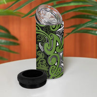 Aotearoa Iwi Ngāti Tama ki Taranaki Trust 4 in 1 Can Cooler Tumbler Maori Wharenui House Tribal Pattern LT9 - Polynesian Pride