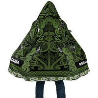 Aotearoa Iwi Ngāti Tama ki Taranaki Trust Cloak Maori Wharenui House Tribal Pattern LT9 Unisex Lime - Polynesian Pride