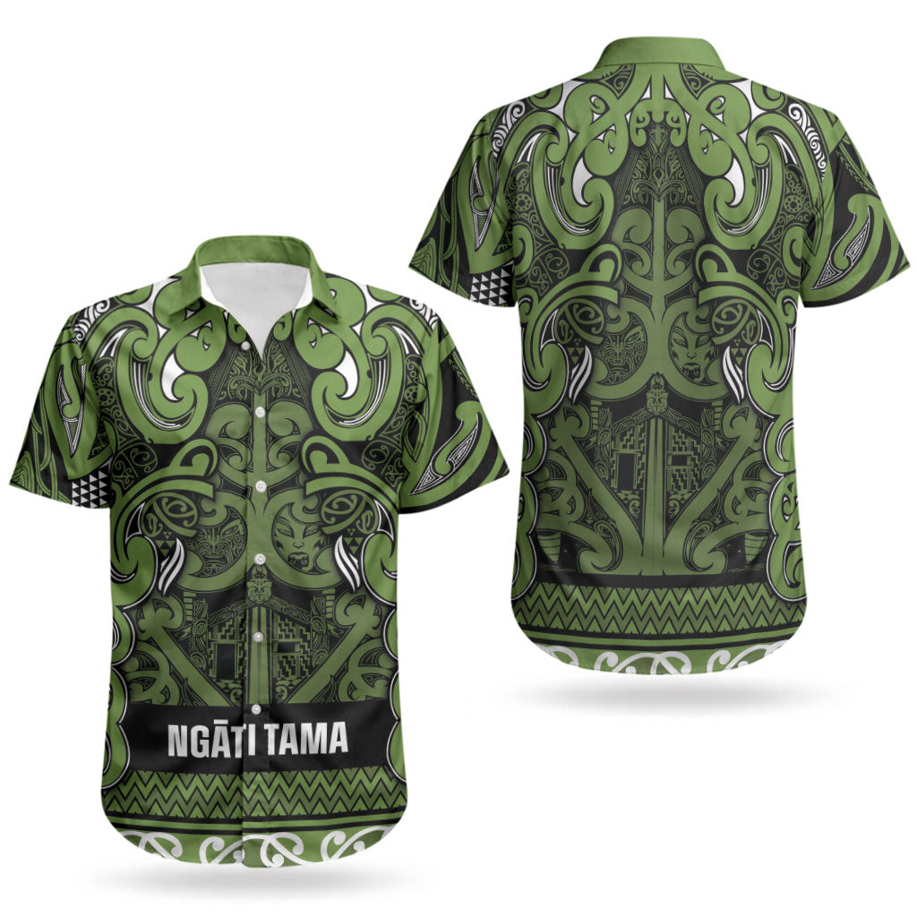 Aotearoa Iwi Ngāti Tama ki Taranaki Trust Couples Matching Long Sleeve Bodycon Dress and Hawaiian Shirt Maori Wharenui House Tribal Pattern LT9 - Polynesian Pride