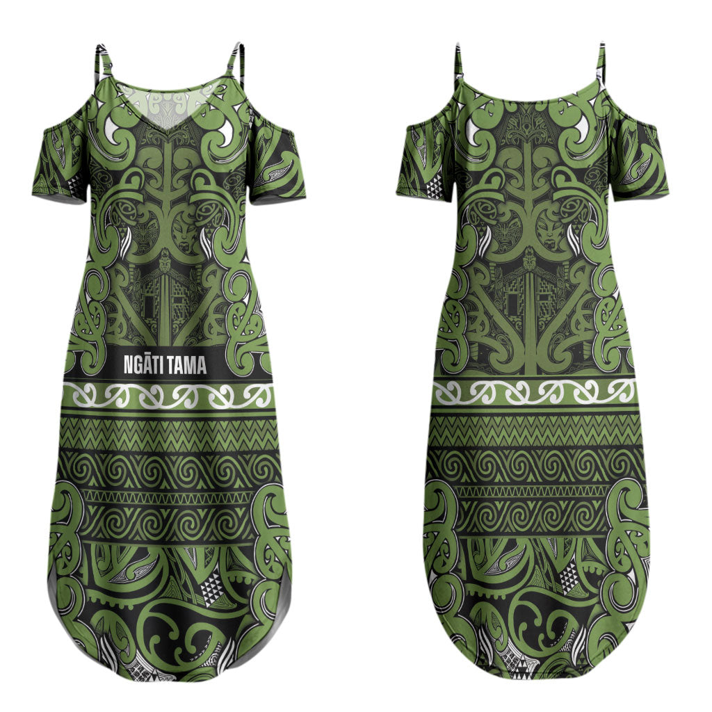 Aotearoa Iwi Ngāti Tama ki Taranaki Trust Couples Matching Summer Maxi Dress and Long Sleeve Button Shirt Maori Wharenui House Tribal Pattern LT9 - Polynesian Pride
