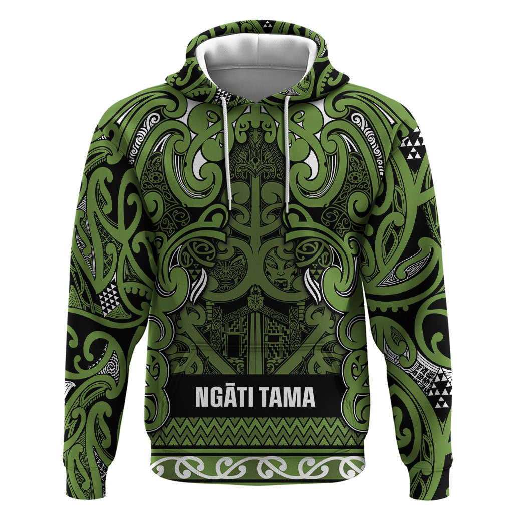 Aotearoa Iwi Ngāti Tama ki Taranaki Trust Hoodie Maori Wharenui House Tribal Pattern LT9 Pullover Hoodie Lime - Polynesian Pride