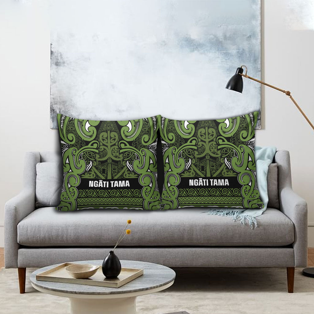 Aotearoa Iwi Ngāti Tama ki Taranaki Trust Pillow Cover Maori Wharenui House Tribal Pattern LT9 - Polynesian Pride